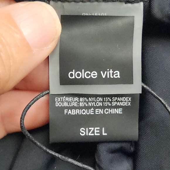 Dolce Vita Stella High-Leg One Piece Swimsuit In Black And Gold Studs Size L - Picture 11 of 16